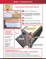 Входная морозостойкая дверь c ТЕРМОРАЗРЫВОМ 13 см VITRA Винорит Патина