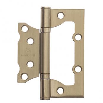 Петля дверная без врезки 100х75х2,0 SB (золото матовое) MARLOK