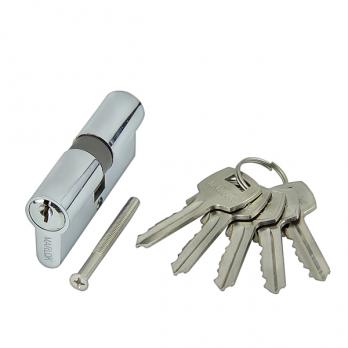 Цилиндр стальной ЦМ 70(30/40)-5К англ. ключ/ключ CP (хром) MARLOK